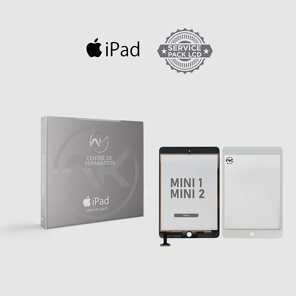 Ipad MINi 1 -Mini 2 Blanc Ecran tactile