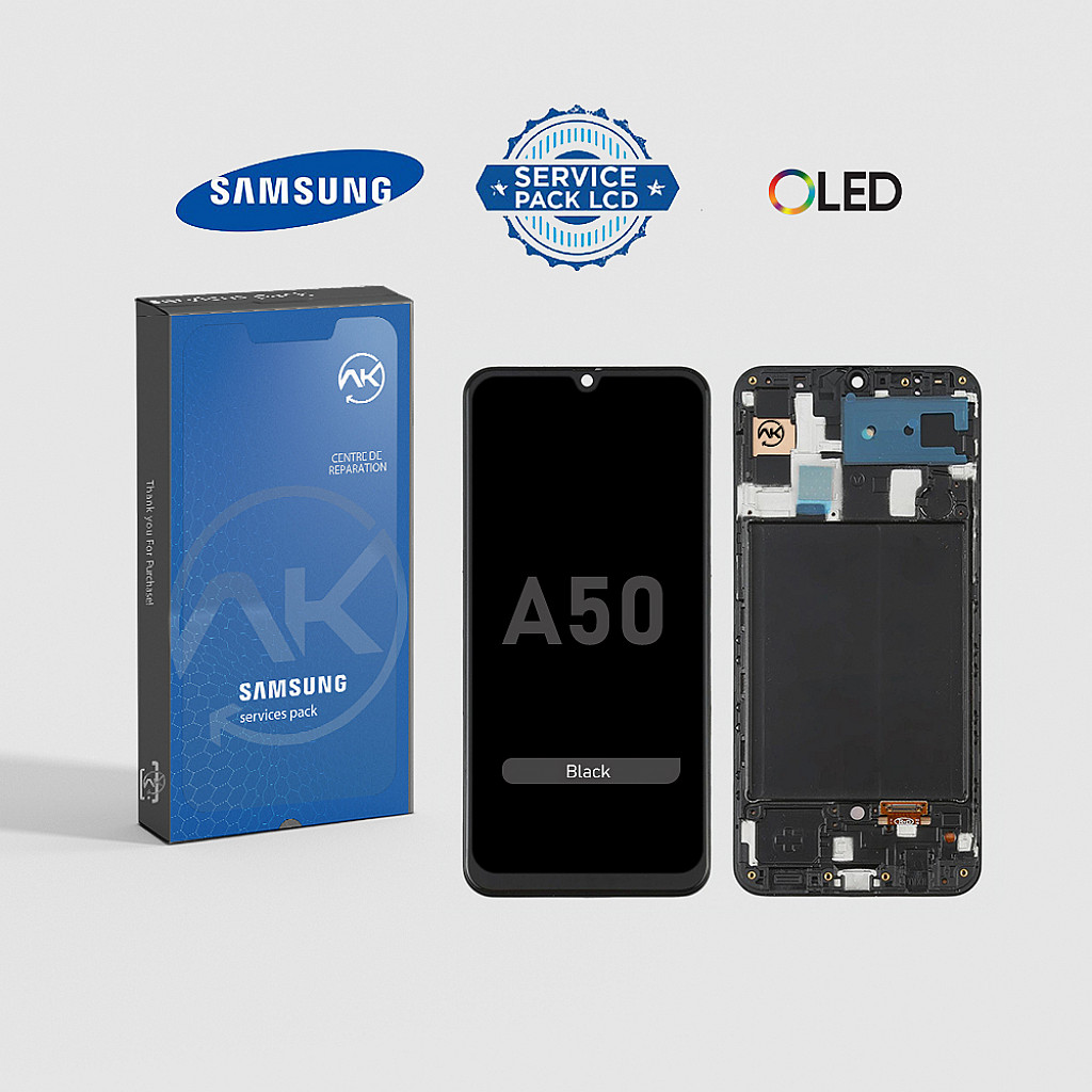 Samsung Galaxy A50 - A505 Noir OLED Avec Cadre