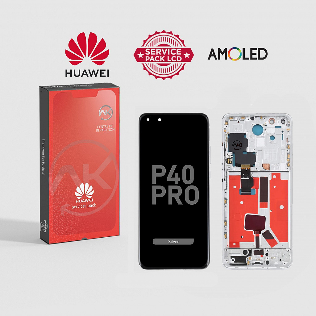P40PRO Écran AMOLED Avec cadre Argent