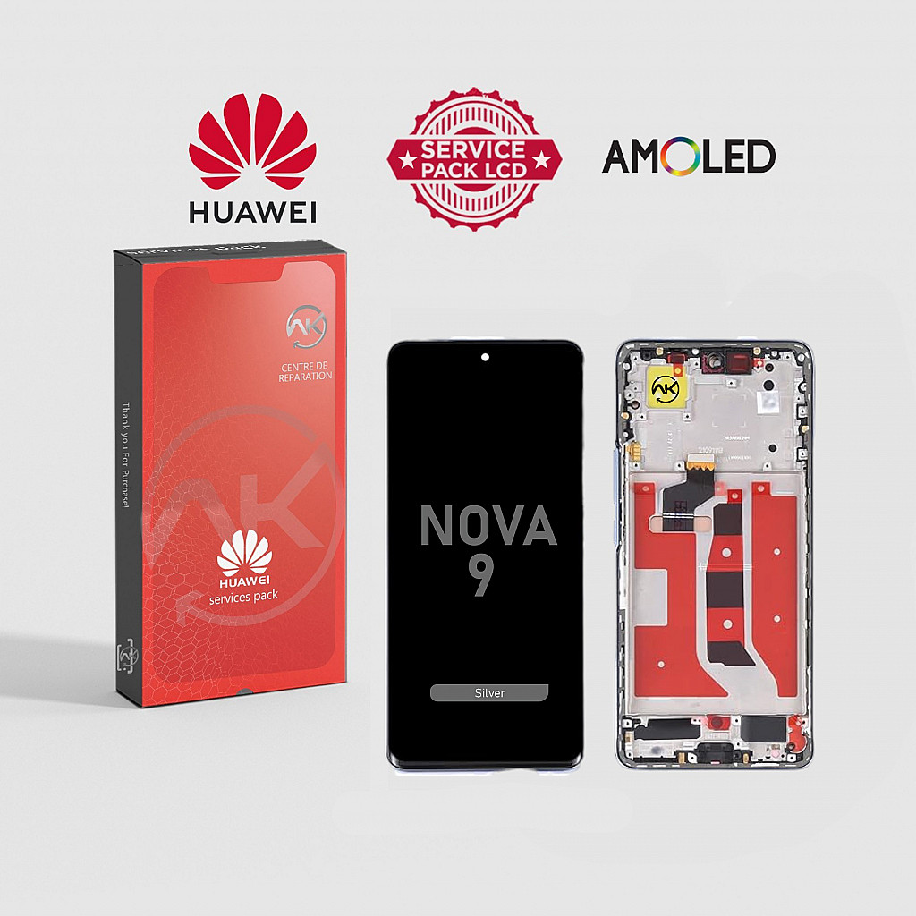 Nova 9 Écran AMOLED Avec cadre Argent